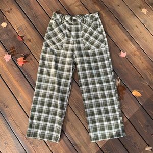 Green and White Twik Pants